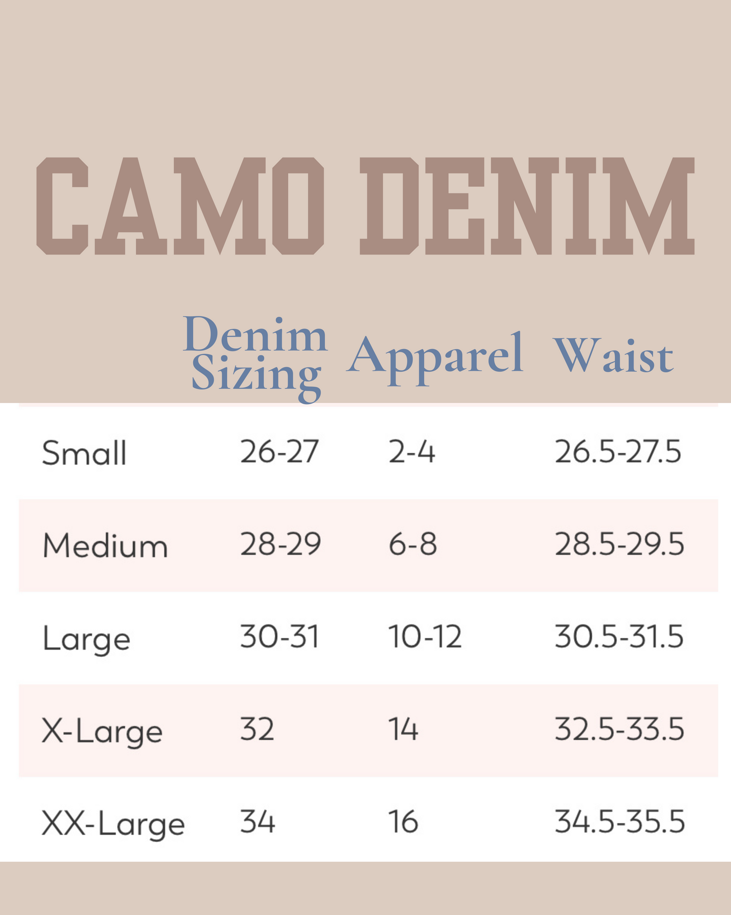 Walk this way Camo denim